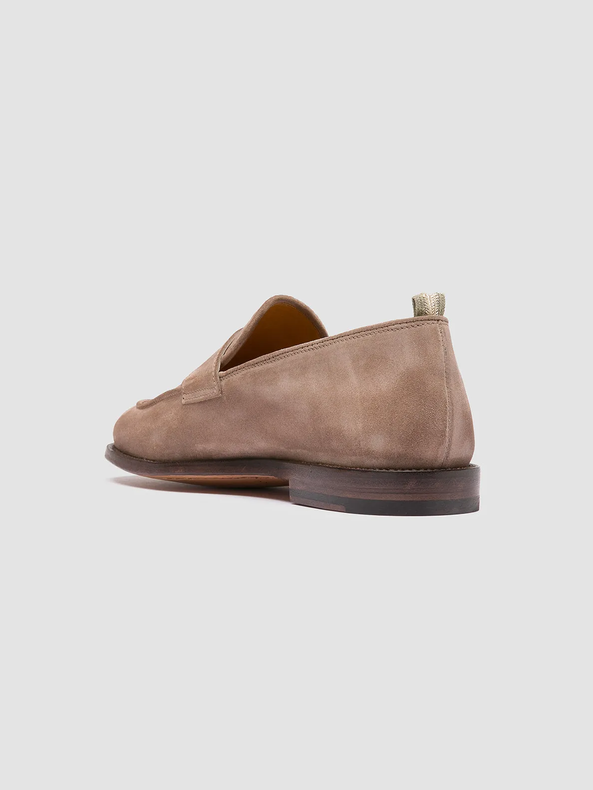 OPERA 001 - Taupe Suede Penny Loafers,Men