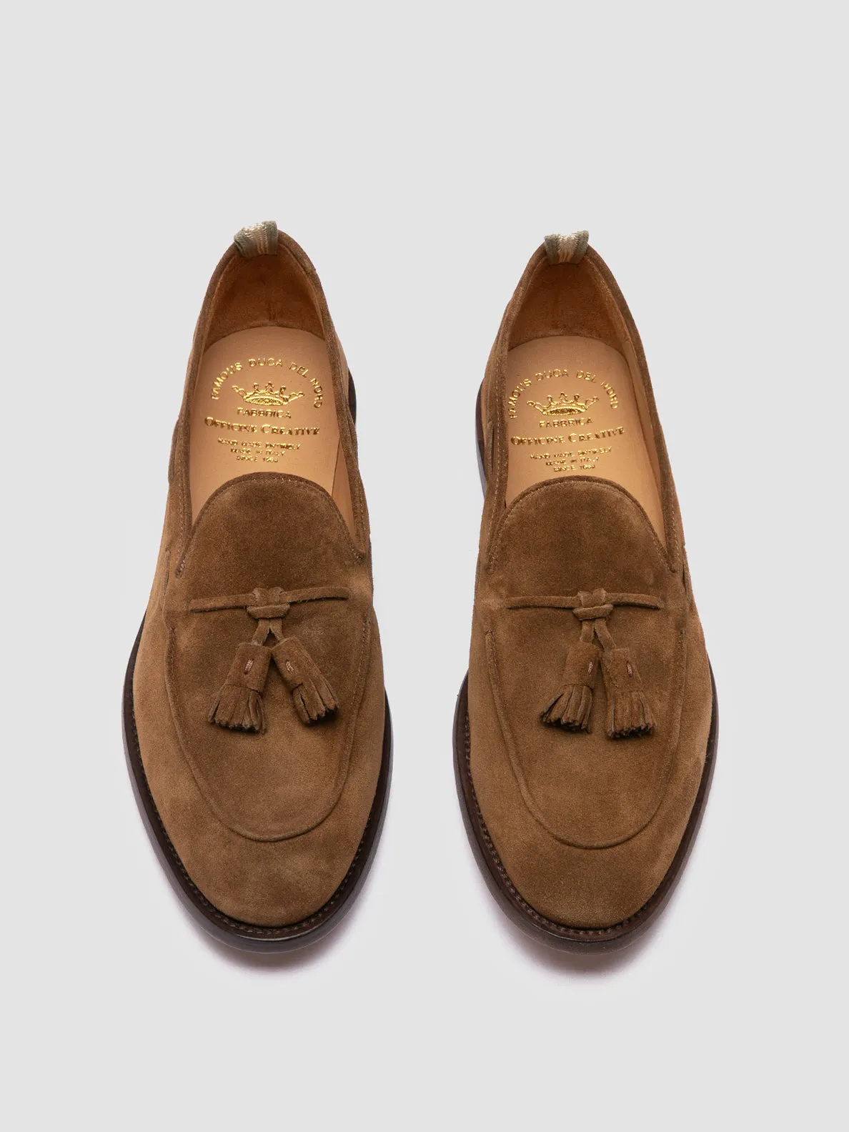 OPERA 002 - Brown Suede Tassel Loafers,Men