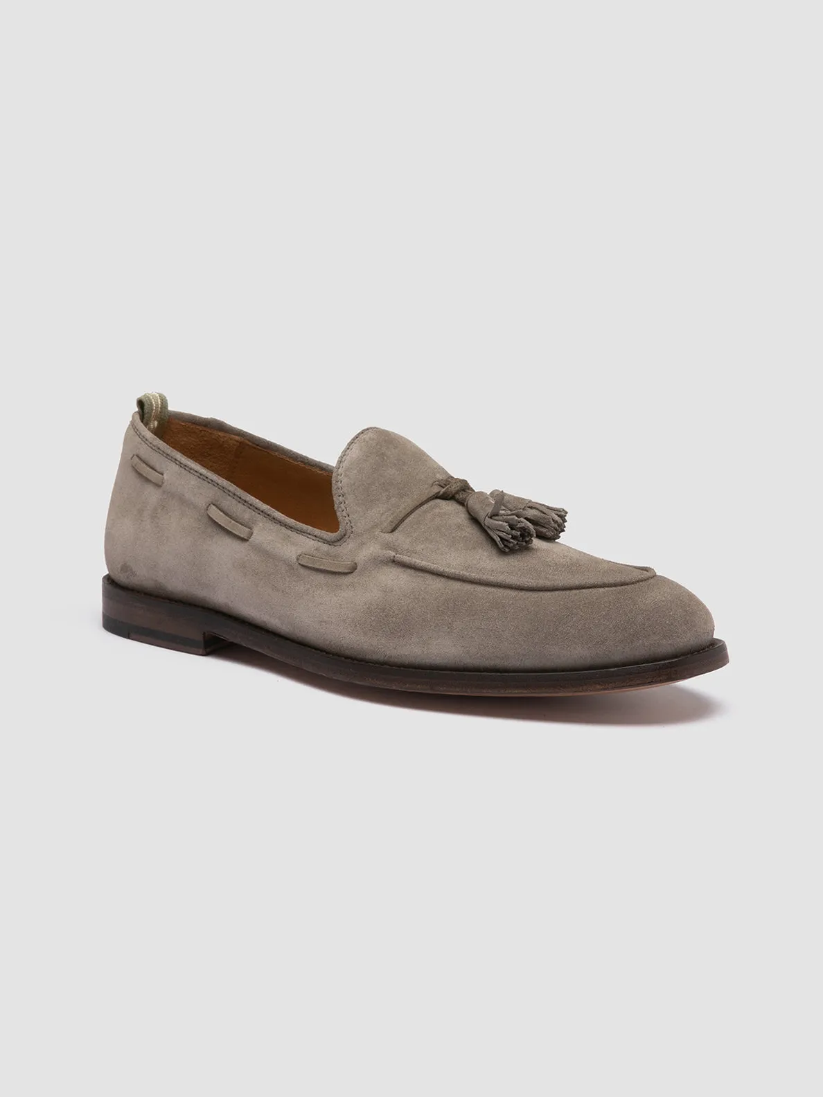 OPERA 002 - Grey Suede Tassel Loafers,Men