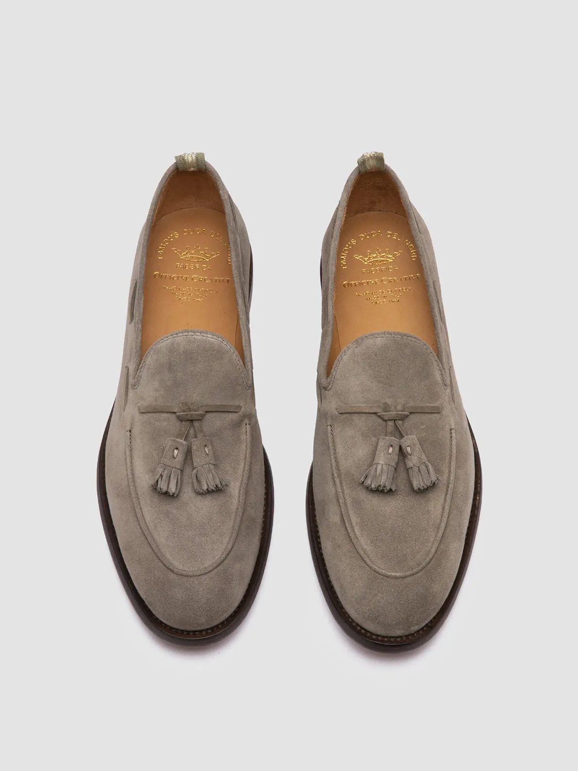 OPERA 002 - Grey Suede Tassel Loafers,Men