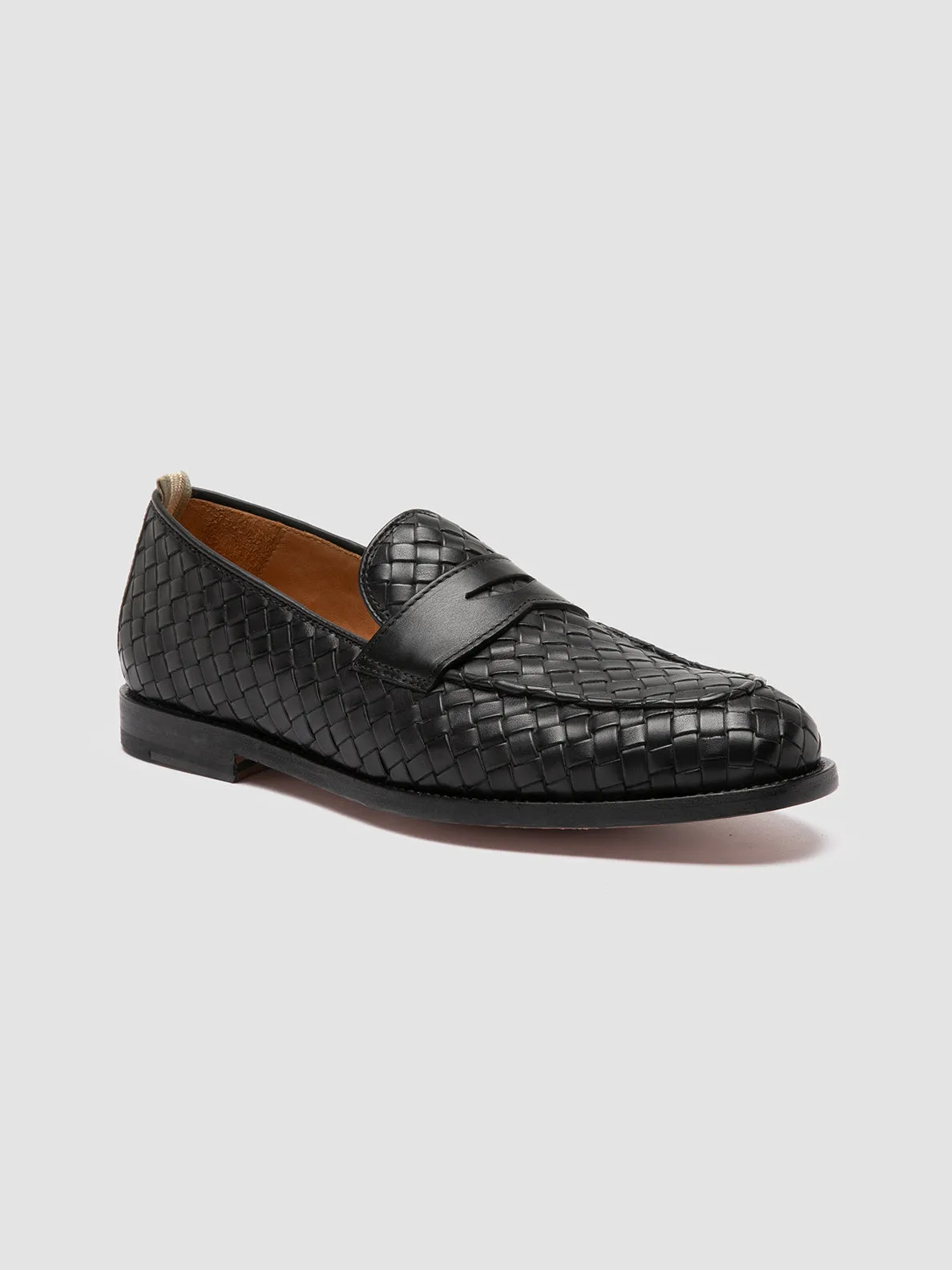 OPERA 003 - Black Leather Penny Loafers,Men