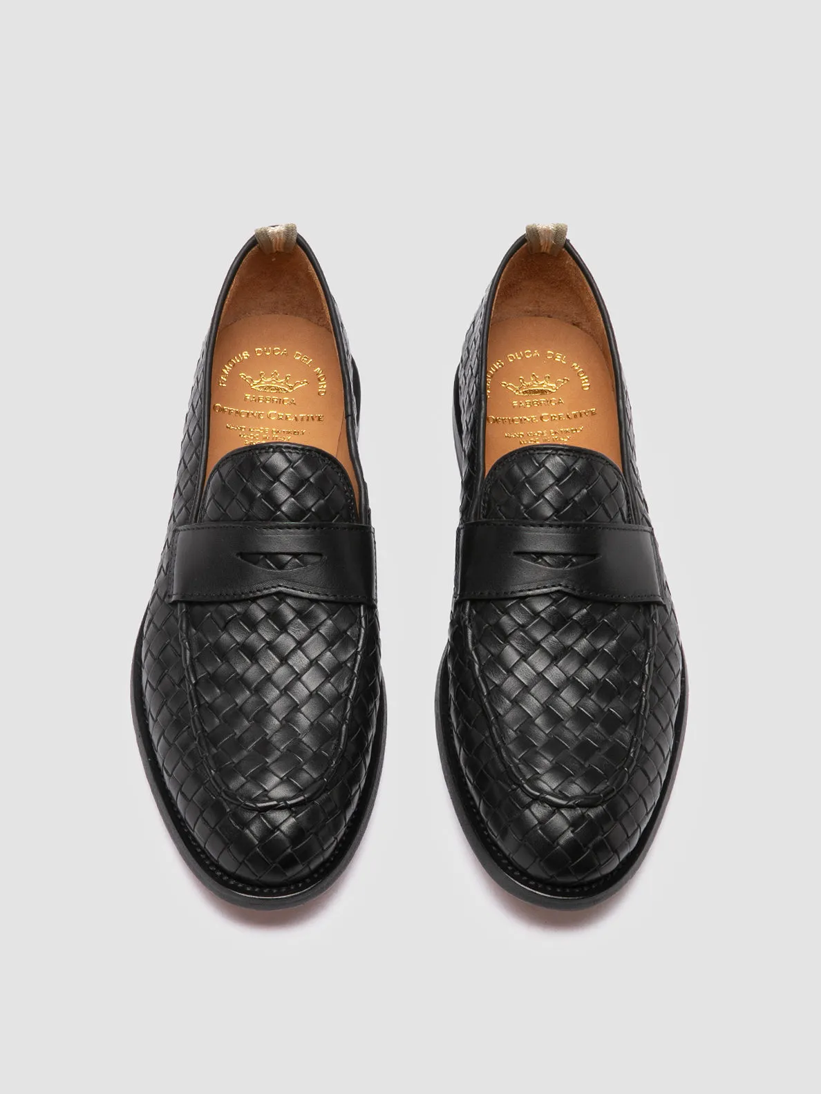 OPERA 003 - Black Leather Penny Loafers,Men