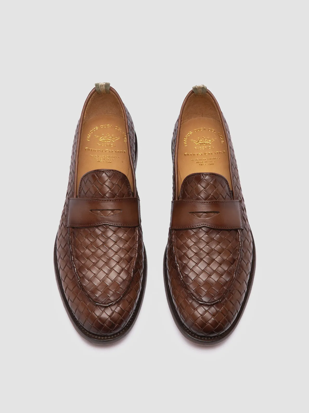 OPERA 003 - Brown Leather Penny Loafers,Men