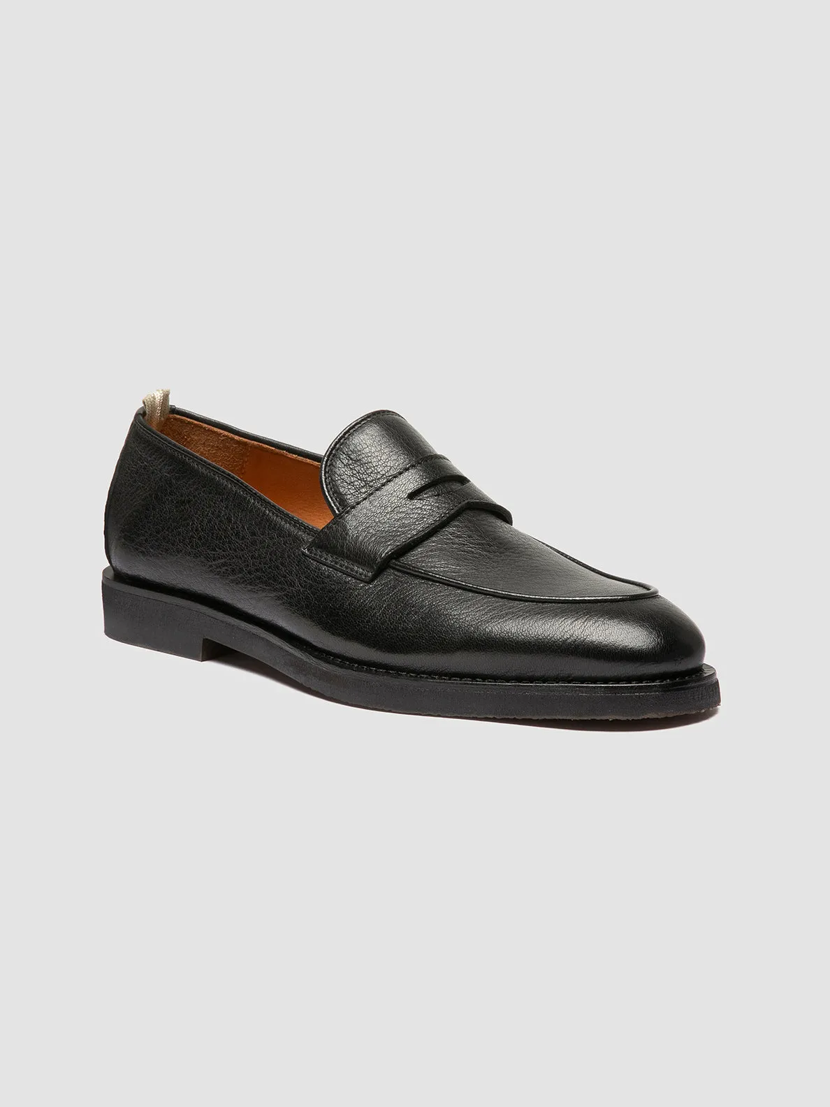 OPERA FLEXI 101 - Black Leather Penny Loafers,Men