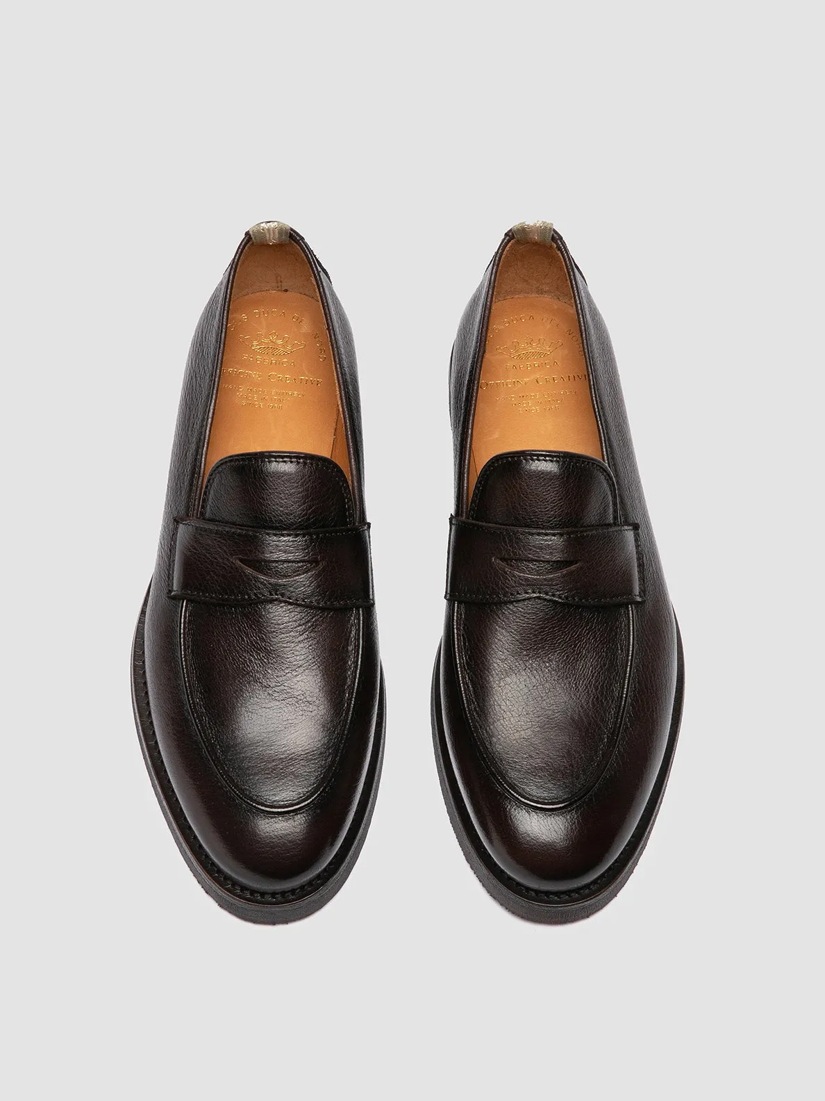 OPERA FLEXI 101 - Brown Leather Penny Loafers,Men