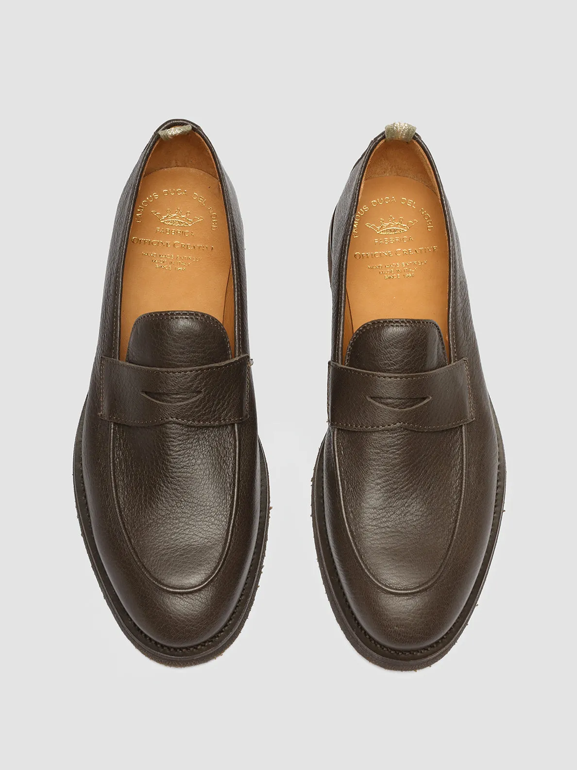 OPERA FLEXI 101 - Brown Leather Penny Loafers,Men