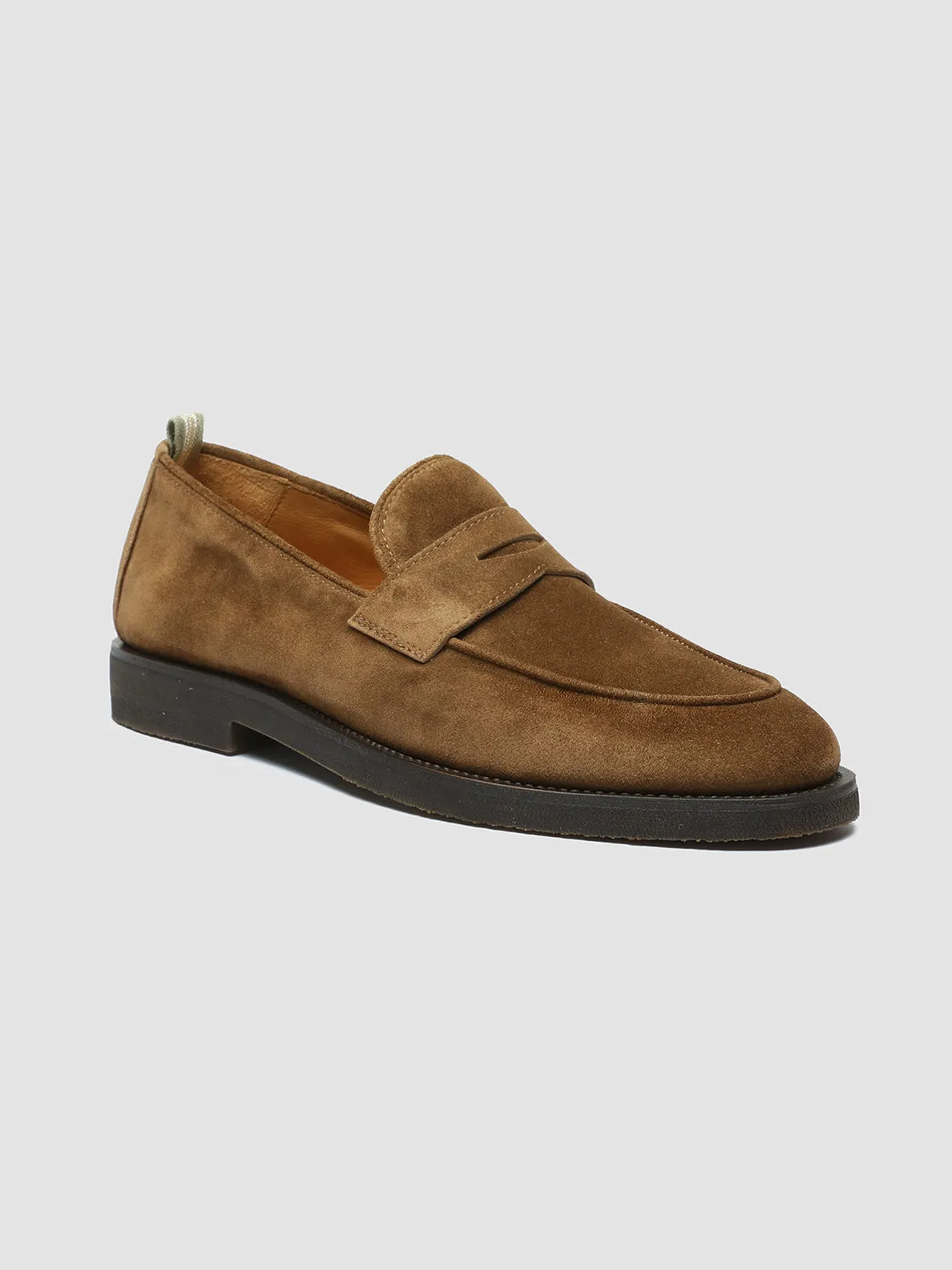 OPERA FLEXI 101 - Brown Suede Penny Loafers,Men