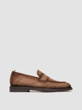 OPERA FLEXI 101 - Brown Suede Penny Loafers,Men
