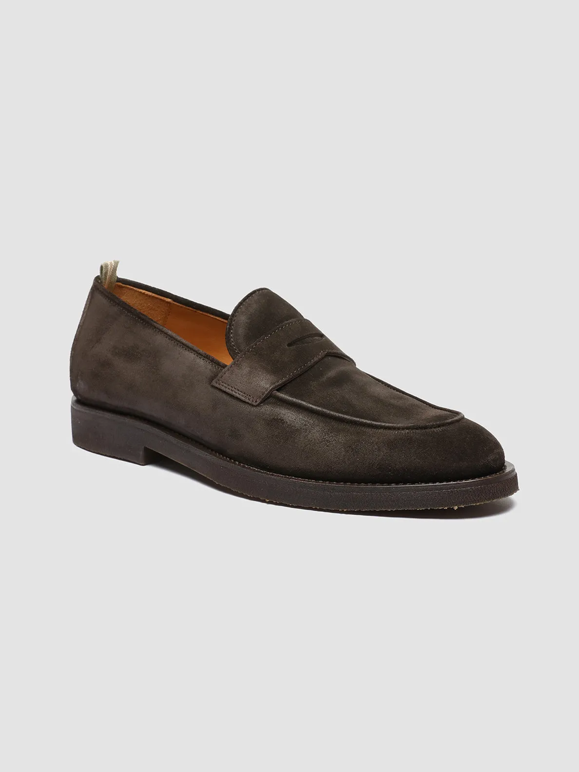 OPERA FLEXI 101 - Brown Suede Penny Loafers,Men