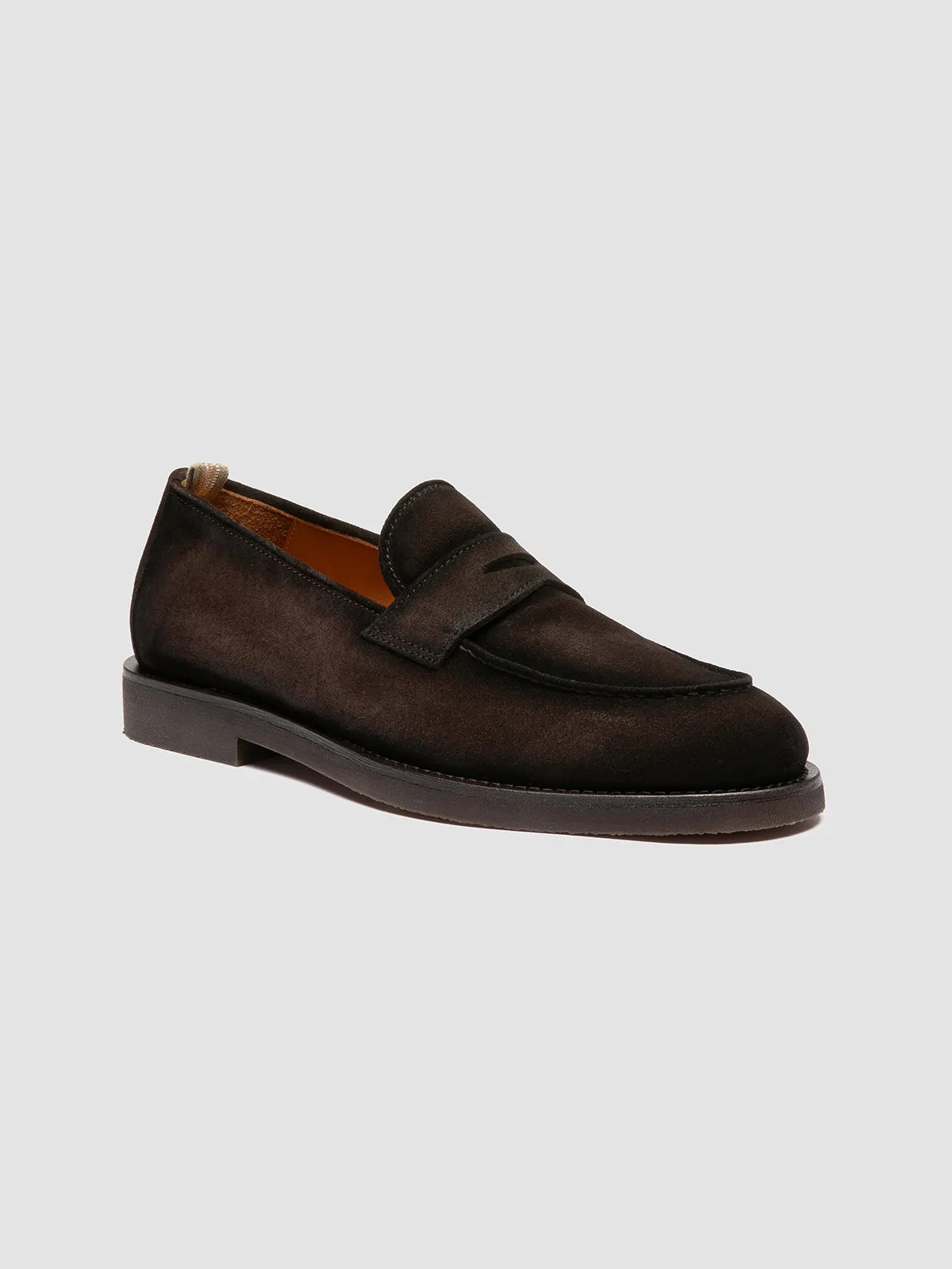 OPERA FLEXI 101 - Brown Suede Penny Loafers,Men