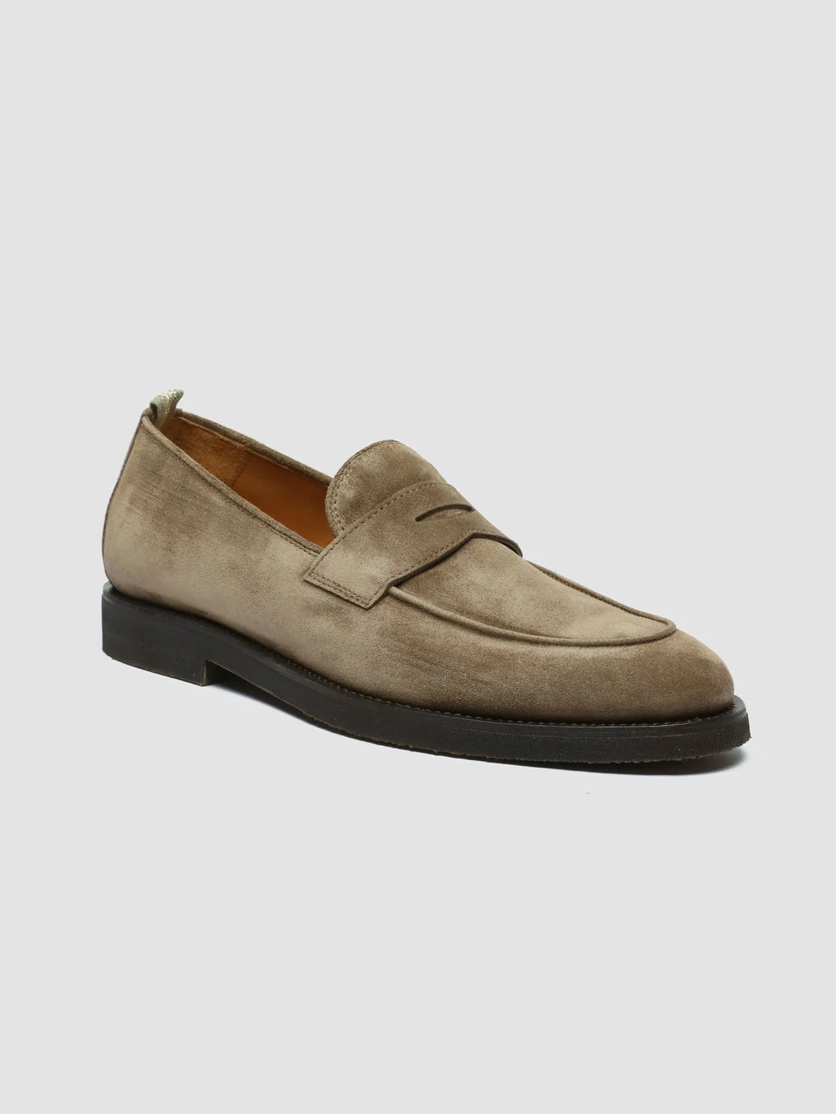 OPERA FLEXI 101 - Taupe Suede Penny Loafers,Men