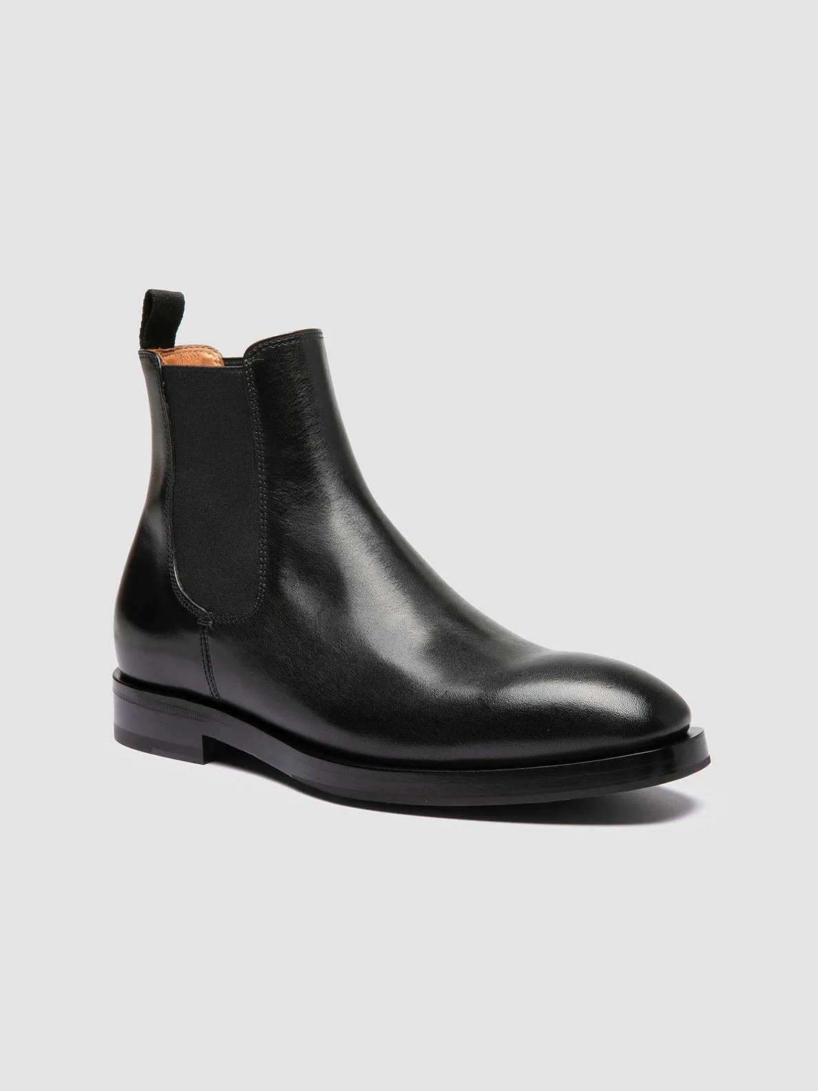 ORTEGA 003 - Black Leather Chelsea Boots,Men Boots