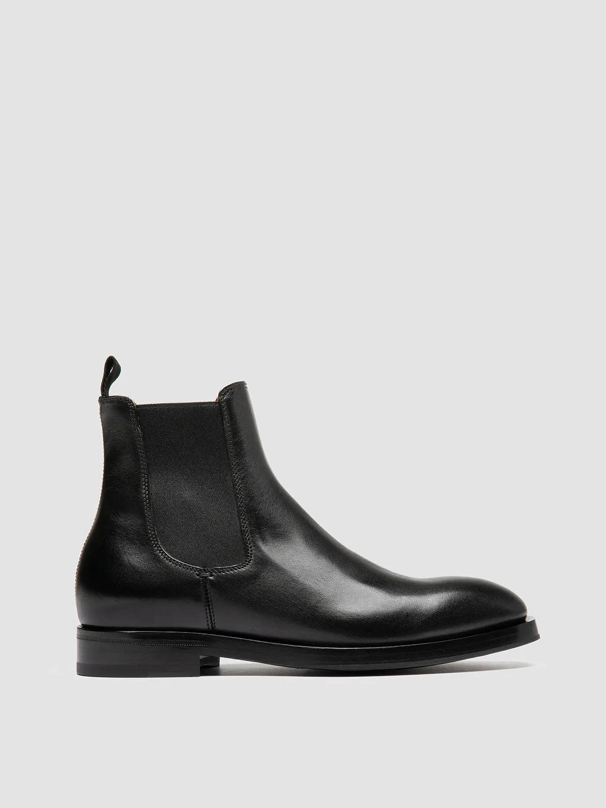 ORTEGA 003 - Black Leather Chelsea Boots,Men Boots