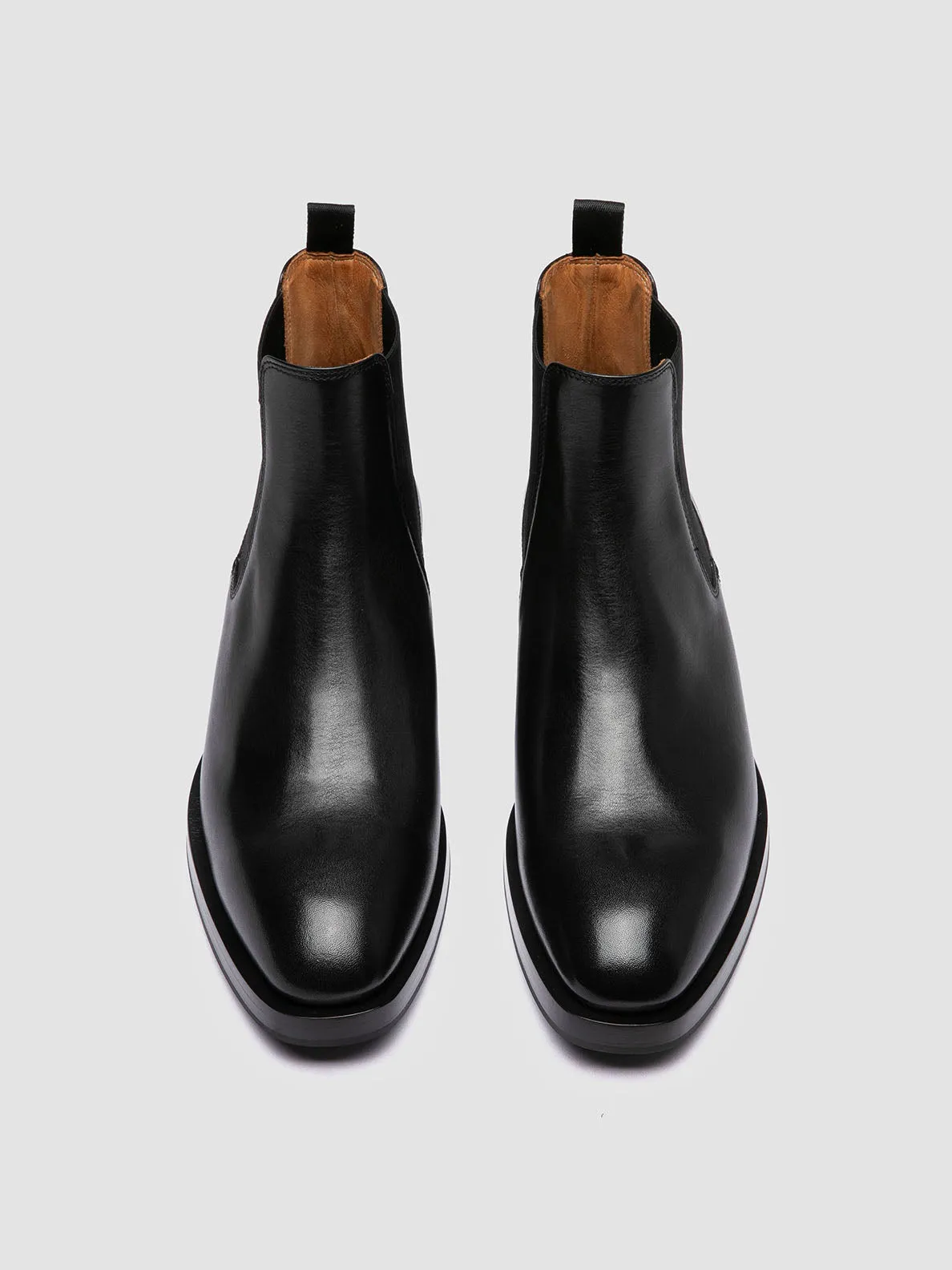 ORTEGA 003 - Black Leather Chelsea Boots,Men Boots