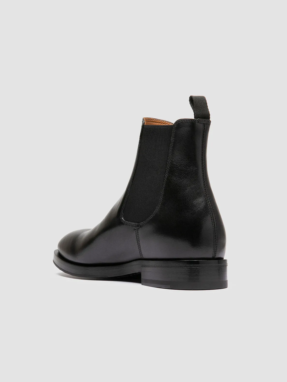 ORTEGA 003 - Black Leather Chelsea Boots,Men Boots