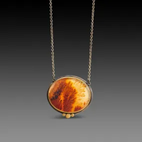 Oval Dendritic Agate Necklace,Jewelry Delicate & Elegant