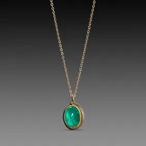 Oval Emerald Necklace,Jewelry Delicate & Elegant