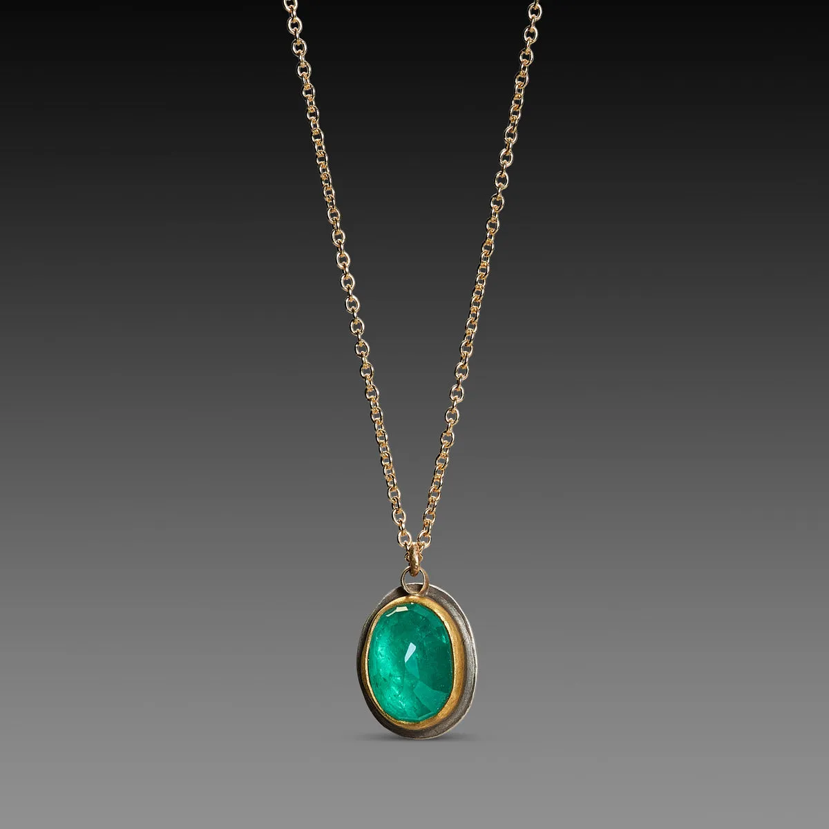 Oval Emerald Necklace,Jewelry Delicate & Elegant