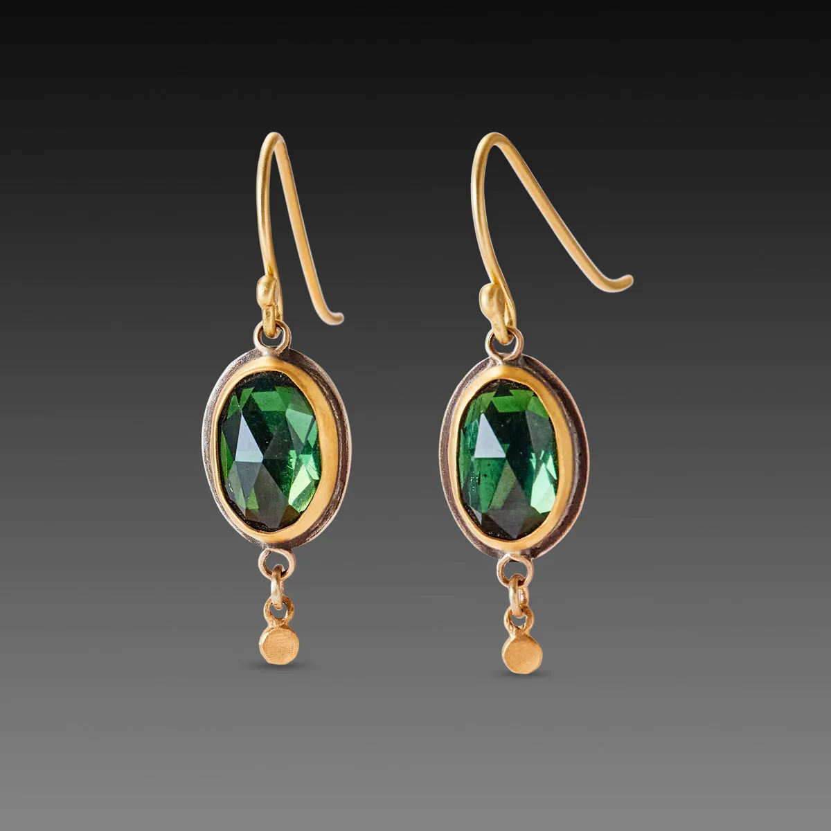 Oval Green Tourmaline Earrings,Jewelry Delicate & Elegant
