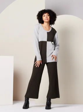 Paloma Sweater - Heather Grey Colorblock,Women Sweaters