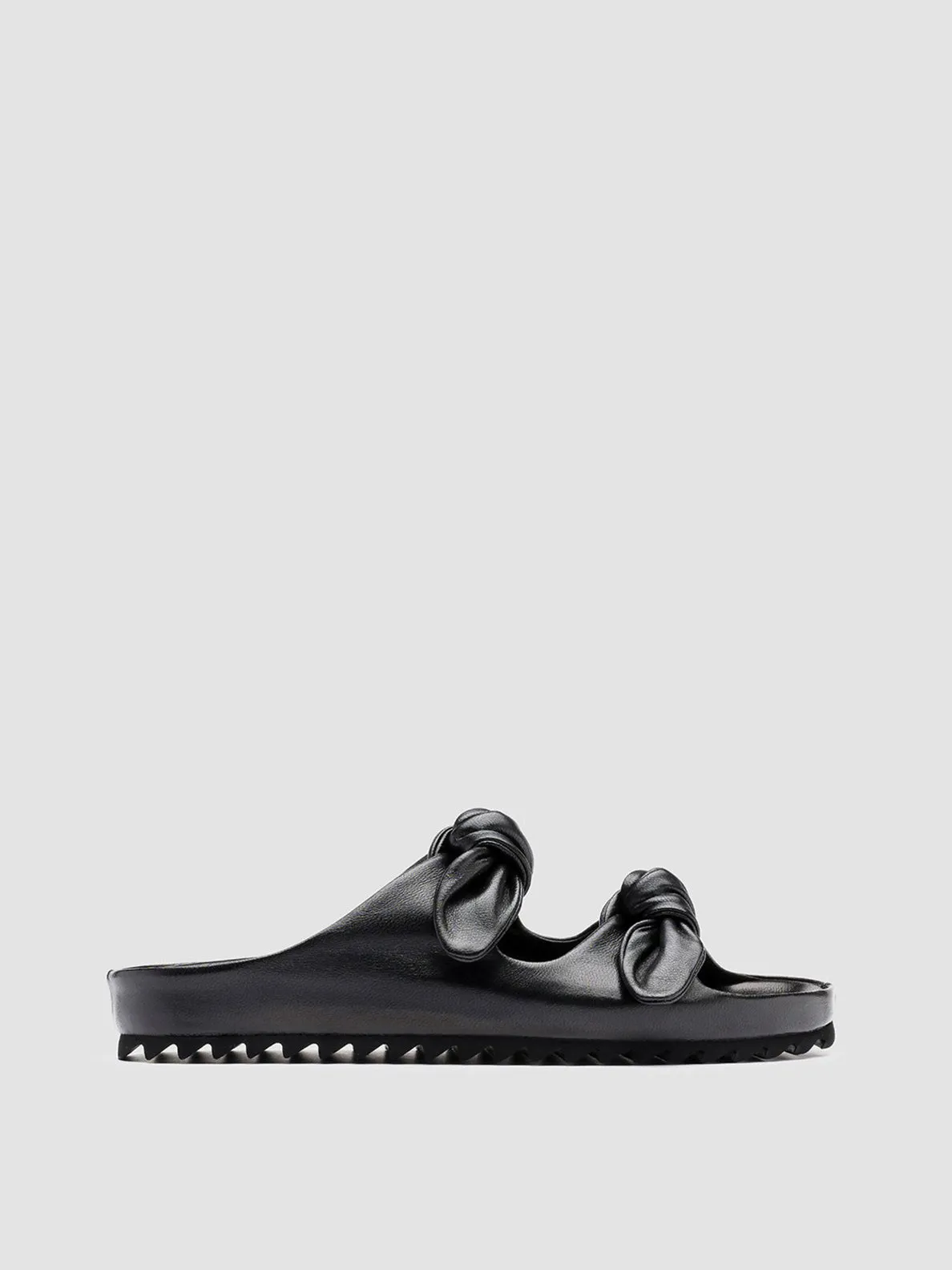 PELAGIE 010 - Black Woven Leather Sandals,Women Sandals