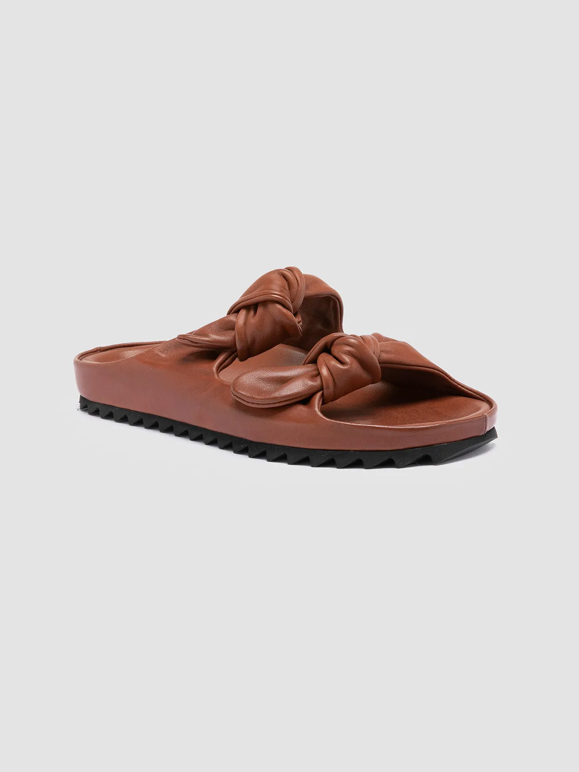 PELAGIE 010 - Brown Leather Sandals,Women Sandals