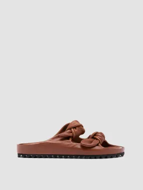 PELAGIE 010 - Brown Leather Sandals,Women Sandals