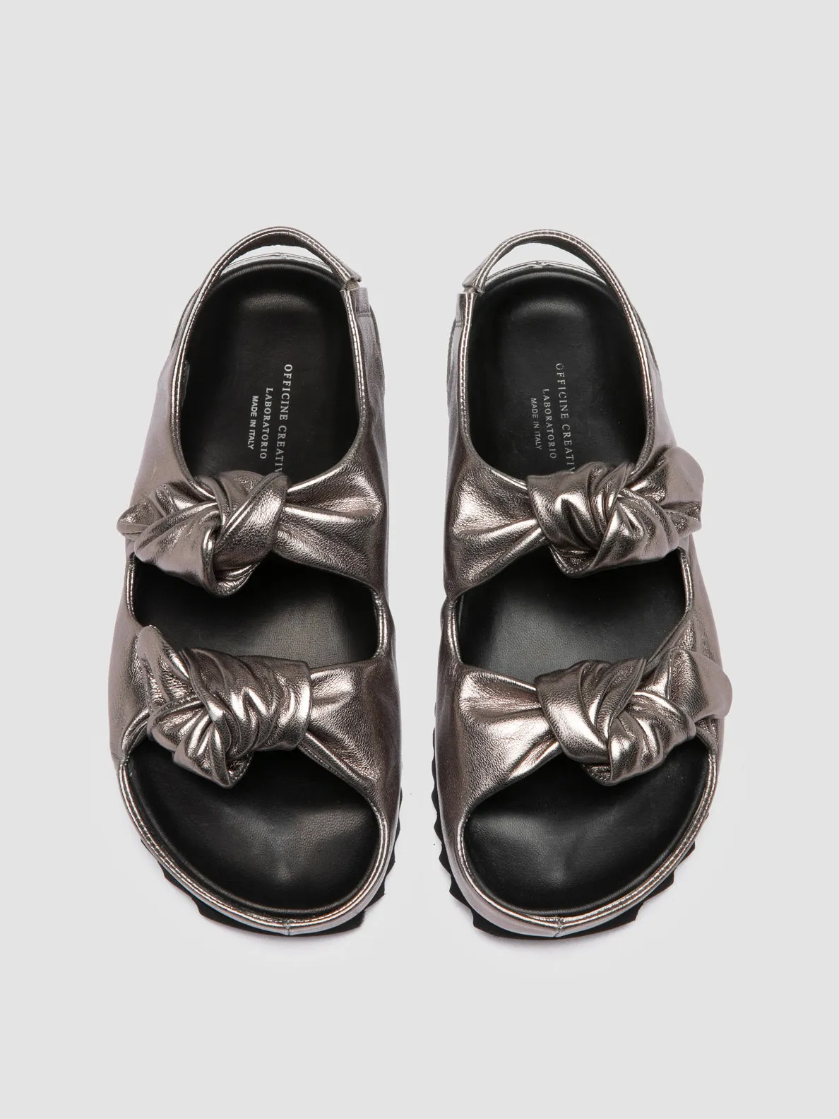 PELAGIE 017 - Gold Leather Sandals,Women Sandals
