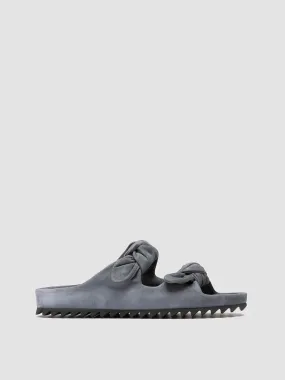 PELAGIE 021 - Blue Suede Slide Sandals,Women Sandals