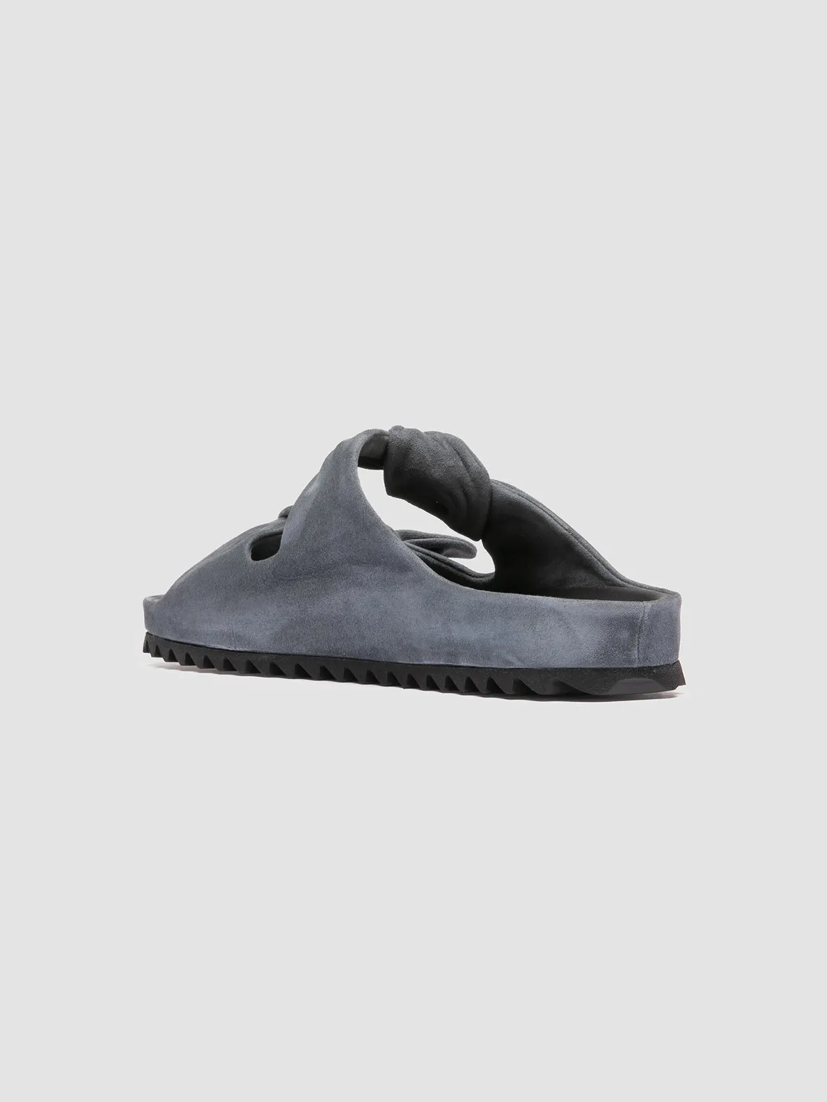 PELAGIE 021 - Blue Suede Slide Sandals,Women Sandals