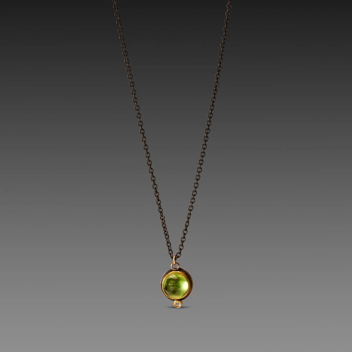 Peridot Necklace with Diamond,Jewelry Delicate & Elegant