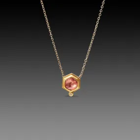 Pink Sapphire Necklace with Diamond,Jewelry Delicate & Elegant