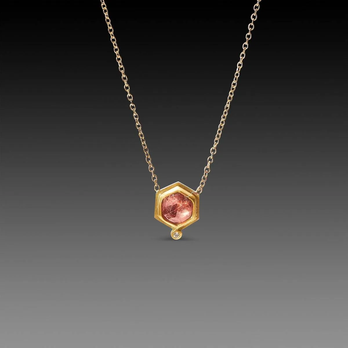Pink Sapphire Necklace with Diamond,Jewelry Delicate & Elegant