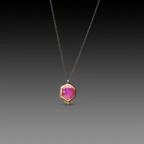 Pink Sapphire Necklace with Diamonds,Jewelry Delicate & Elegant