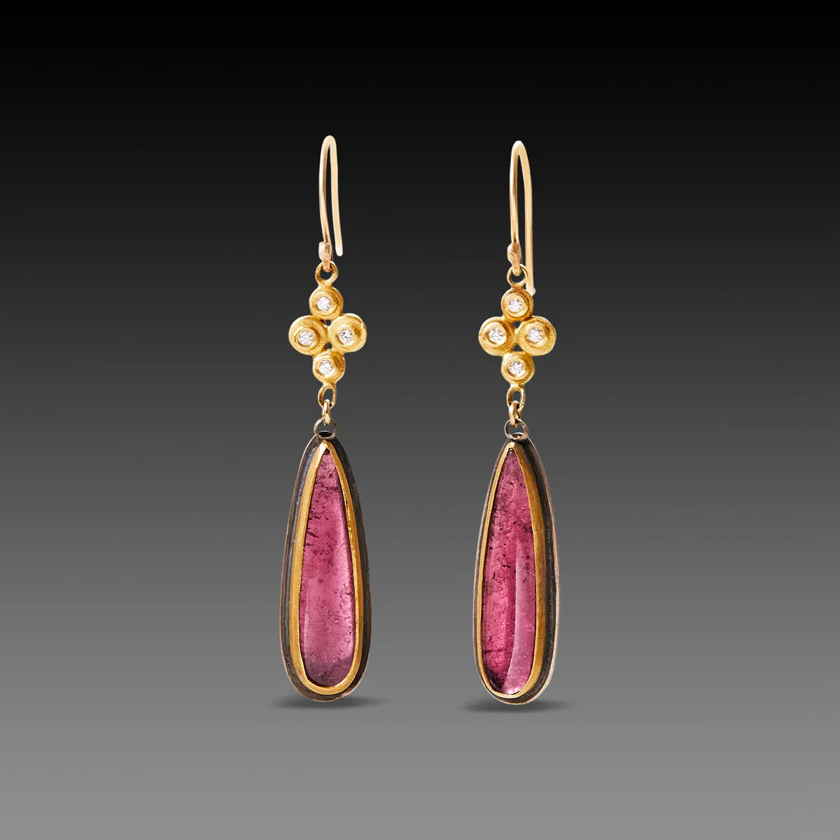 Pink Tourmaline Teardrop Earrings,Jewelry Delicate & Elegant