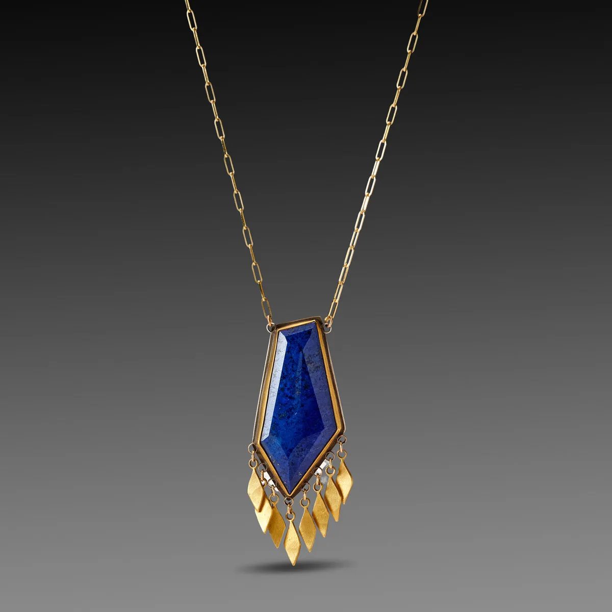 Polished Lapis Fringe Necklace,Jewelry Delicate & Elegant