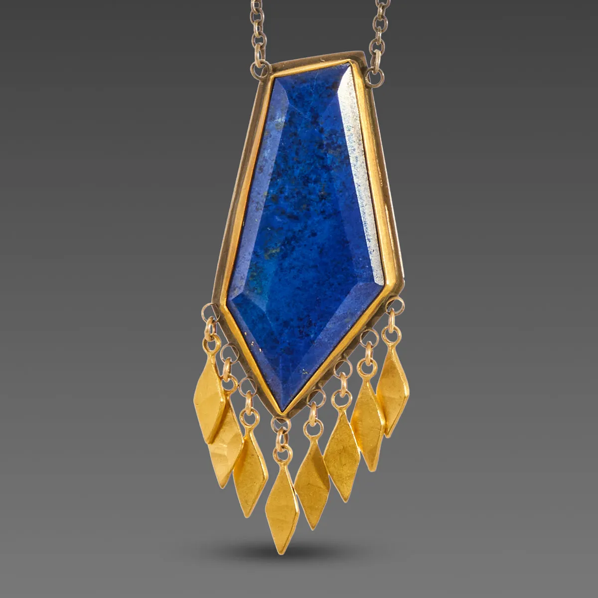 Polished Lapis Fringe Necklace,Jewelry Delicate & Elegant
