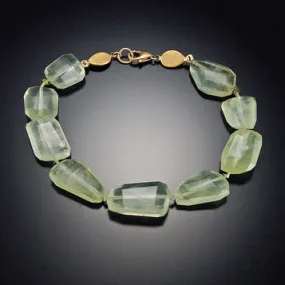 Prehnite Bracelet with 22k Gold Disks,Jewelry Delicate & Elegant