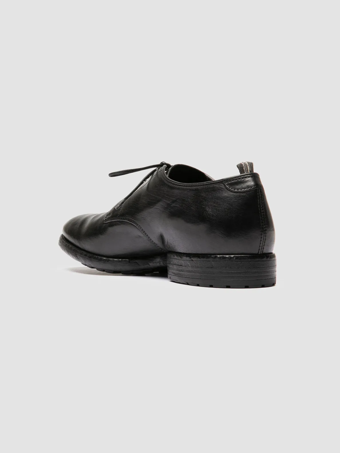 PRINCE 606 - Black Leather Derby Shoes,Men Derby Shoes