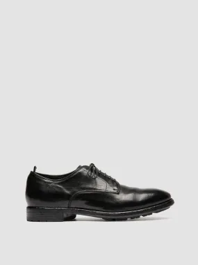 PRINCE 606 - Black Leather Derby Shoes,Men Derby Shoes