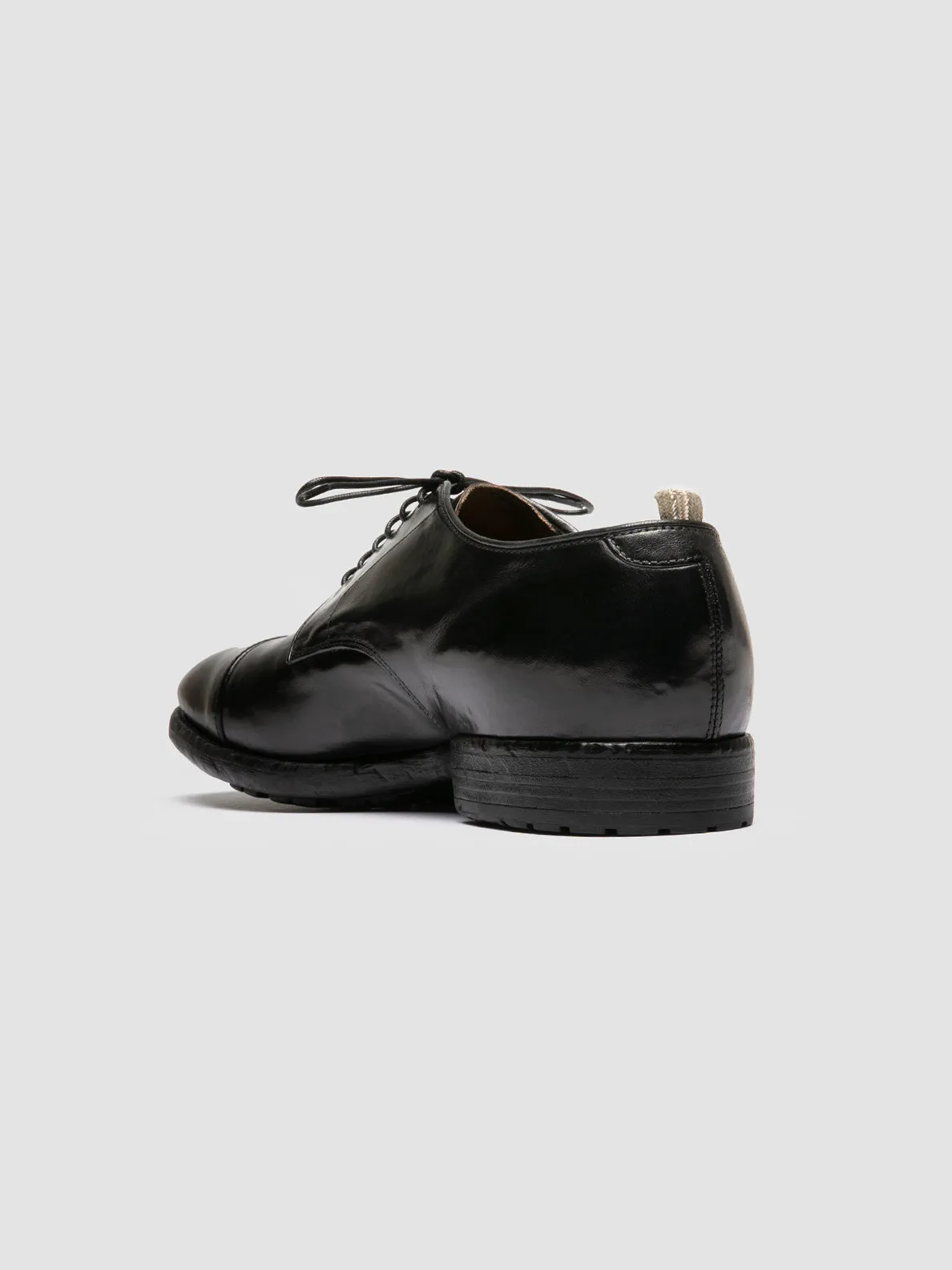 PRINCE 608 - Black Leather Derby Shoes,Men Derby Shoes