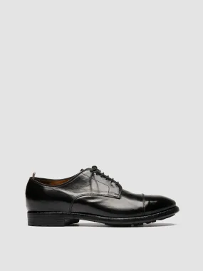 PRINCE 608 - Black Leather Derby Shoes,Men Derby Shoes