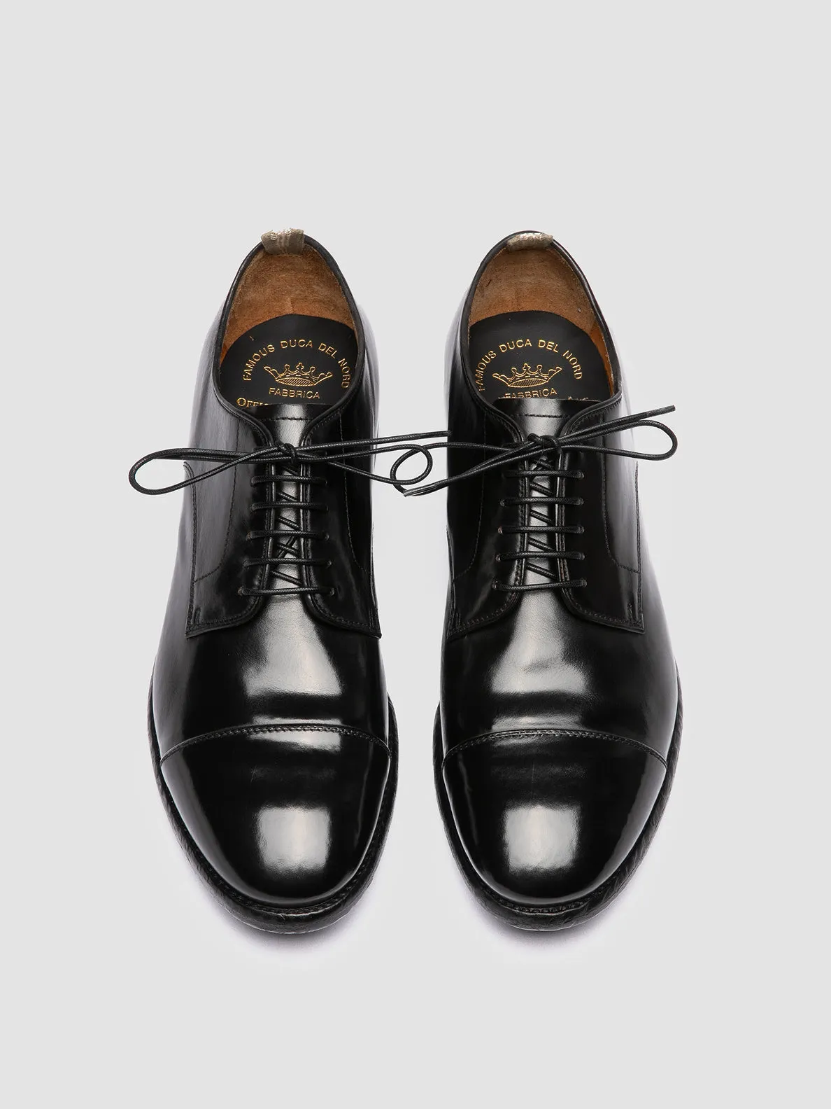 PRINCE 608 - Black Leather Derby Shoes,Men Derby Shoes
