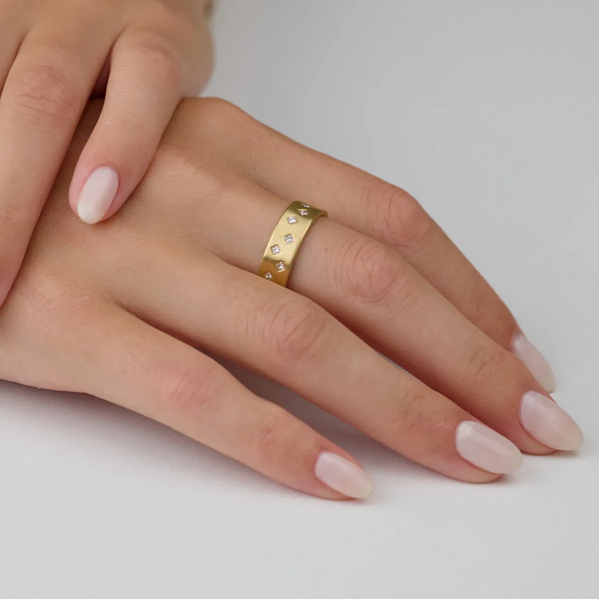 Princess Diamond Galaxy Band,Men Rings