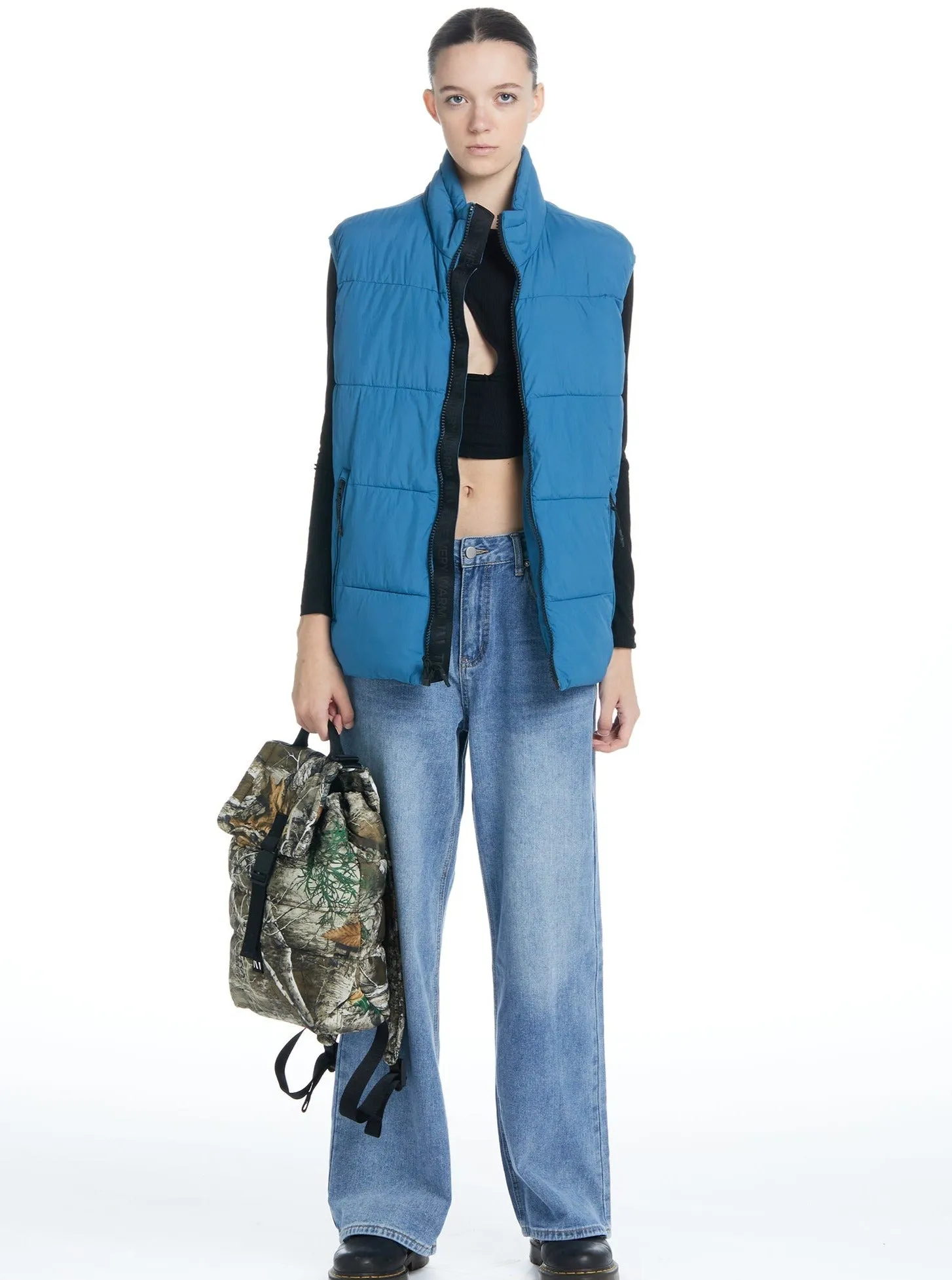 Puffer Vest - Blue Steel,Women