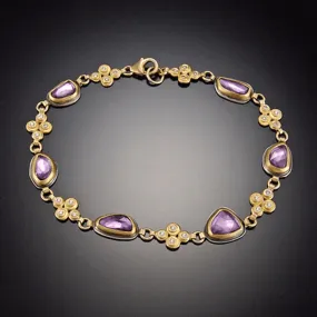 Purple Sapphire and Diamond Bracelet,Jewelry Delicate & Elegant