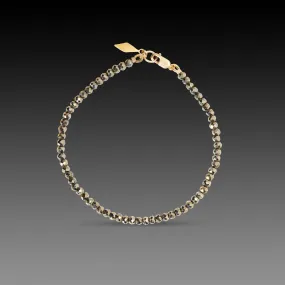 Pyrite Bracelet with 22k Diamond Charm,Jewelry Delicate & Elegant