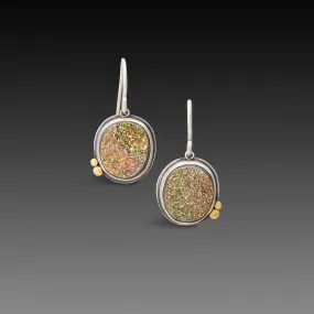 Pyrite Druzy Earrings,Jewelry Delicate & Elegant