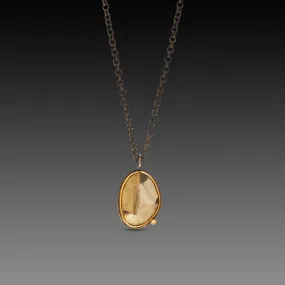 Pyrite Necklace with Diamond,Jewelry Delicate & Elegant