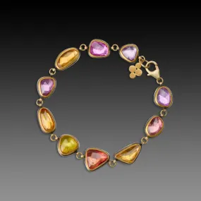 Rainbow Sapphire Bracelet,Jewelry Delicate & Elegant